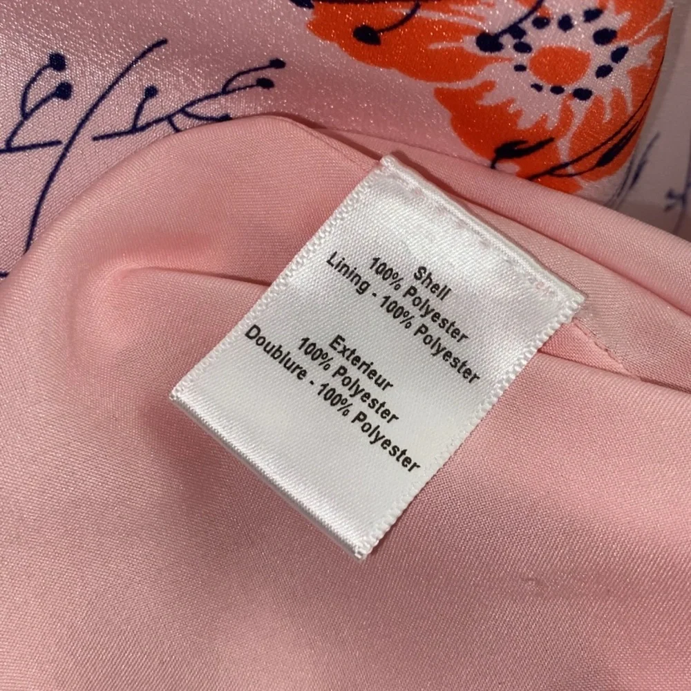 Likely Veosa Floral Midi Dress Rose Size 0 Pink Spaghetti Strap V-Neck - Picture 13 of 13